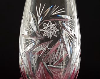 Vintage Pinwheel Crystal Champagne Flutes Set of 4 - Elegant 6oz Glasses for Toasting