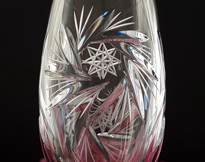 Vintage Pinwheel Crystal Champagne Flutes Set of 4 - Elegant 6oz Glasses for Toasting