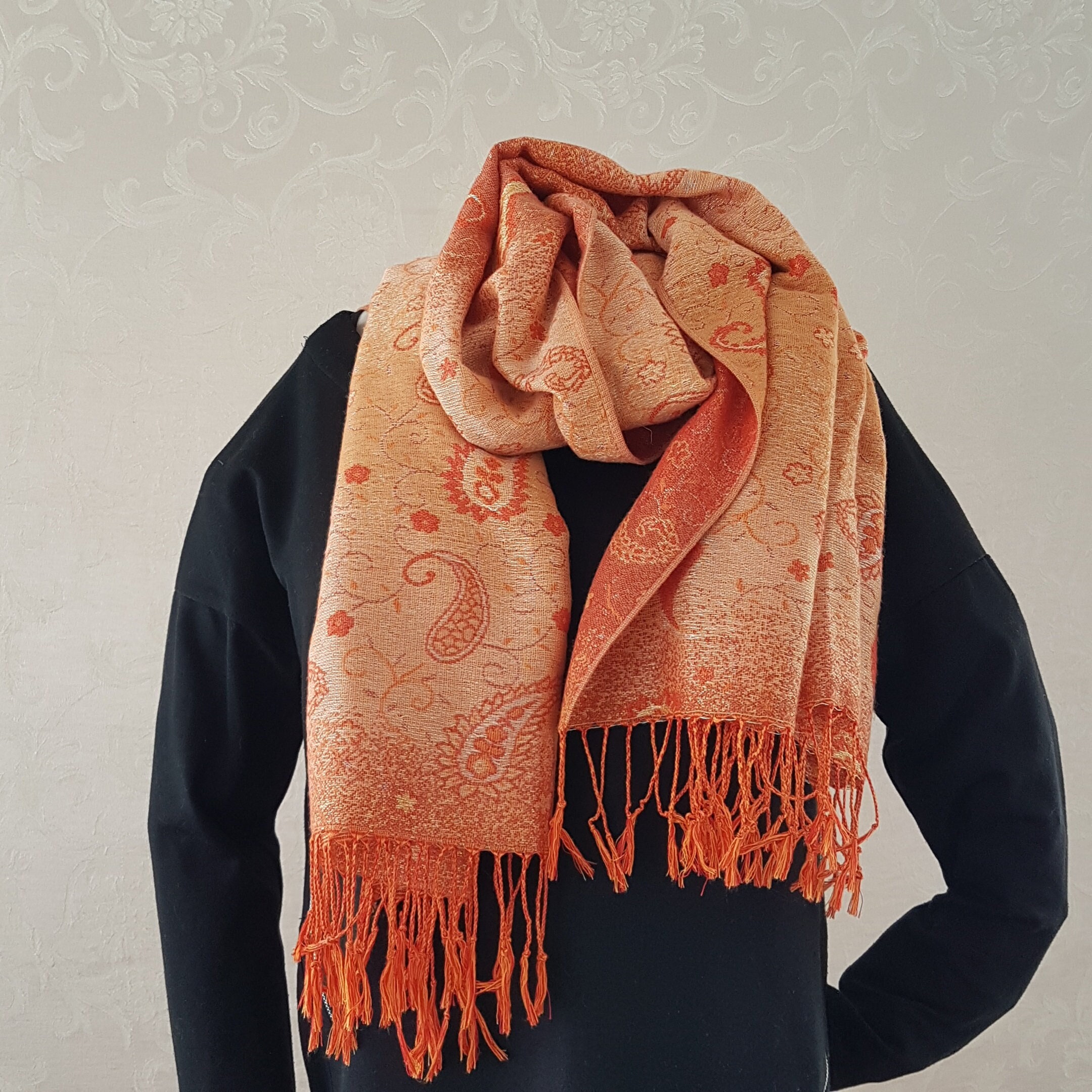 Silk Shawl Vintage - Etsy Silk Shawl Vintage - Etsy