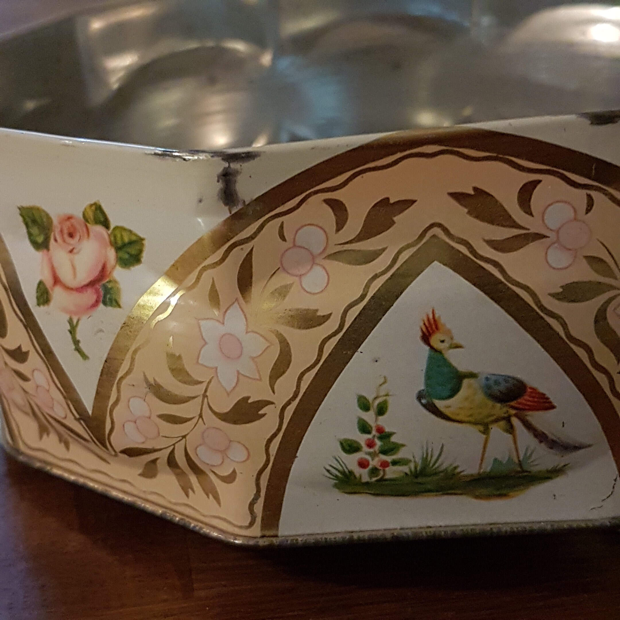 Vintage Crawford Biscuit Tin, By Appointment of Her Majesty, Floral