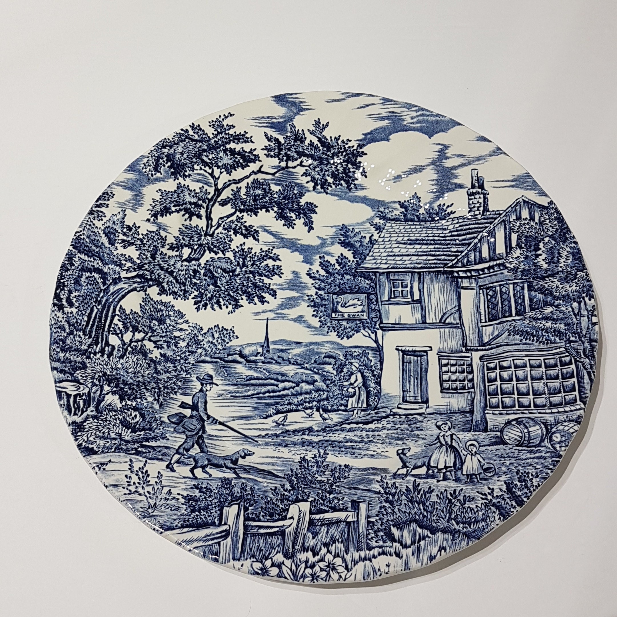 Dinner Plates, THE HUNTER by Myott Staffordshire, Set of 4 Vintage