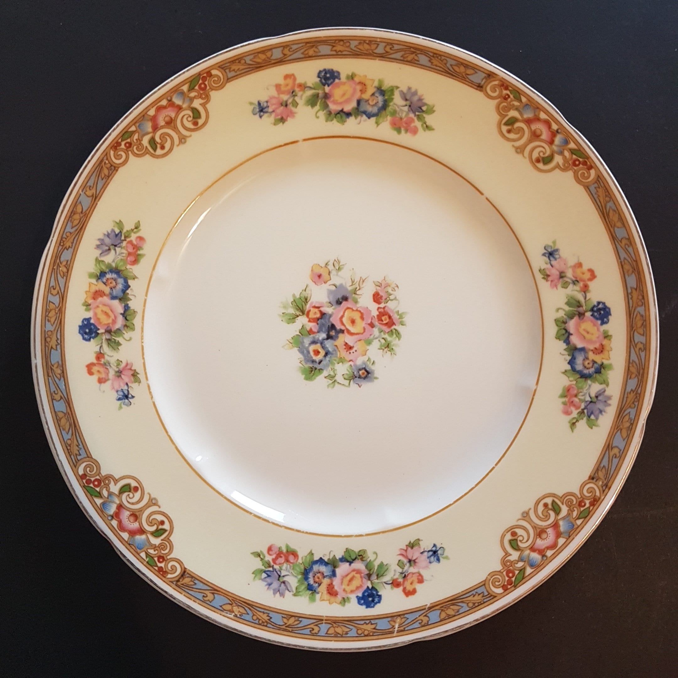 Set of 4 WH Grindley MARJORIE Ivory, Reg No 714550, Side Salad Plates