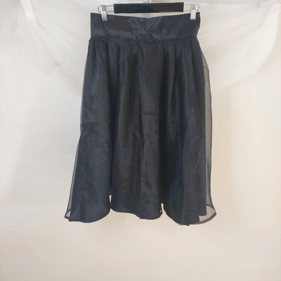 Elegant Black Satin Half Apron: Vintage-Inspired Hostess Gift