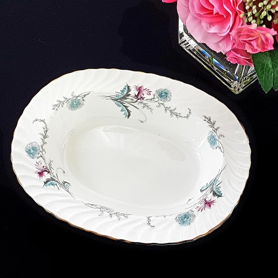 Aynsley Wayside Bone China Oval Serving Bowl, Made in England
