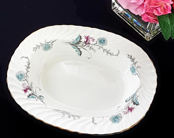 Aynsley Wayside Bone China Oval Serving Bowl, Made in England