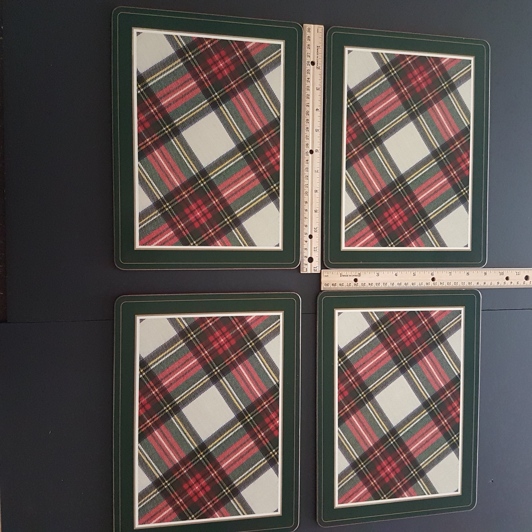 Set of 4 Pimpernel DRESS STEWART Placemat, Corkback, Scottish Tartan