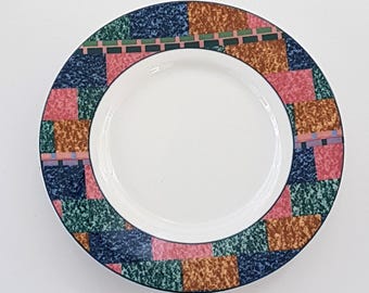 Vintage Victoria & Beale Porcelain Side Plates: Heritage Marbled Pattern, Set of 4