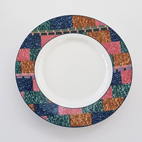 Vintage Victoria & Beale Porcelain Side Plates Heritage Marbled Pattern Set of 4 Dinnerware Tableware