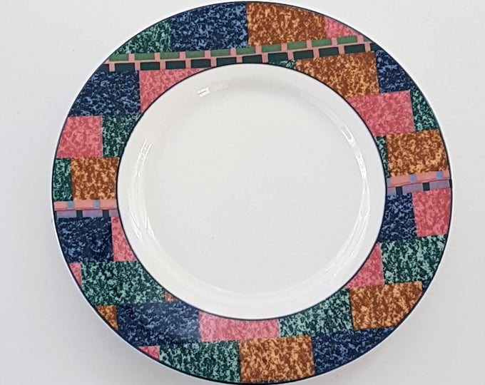4pc Victoria & Beale Heritage Marbled Porcelain Side Plates for Dessert, Bread, Tea Party, Vintage Tableware