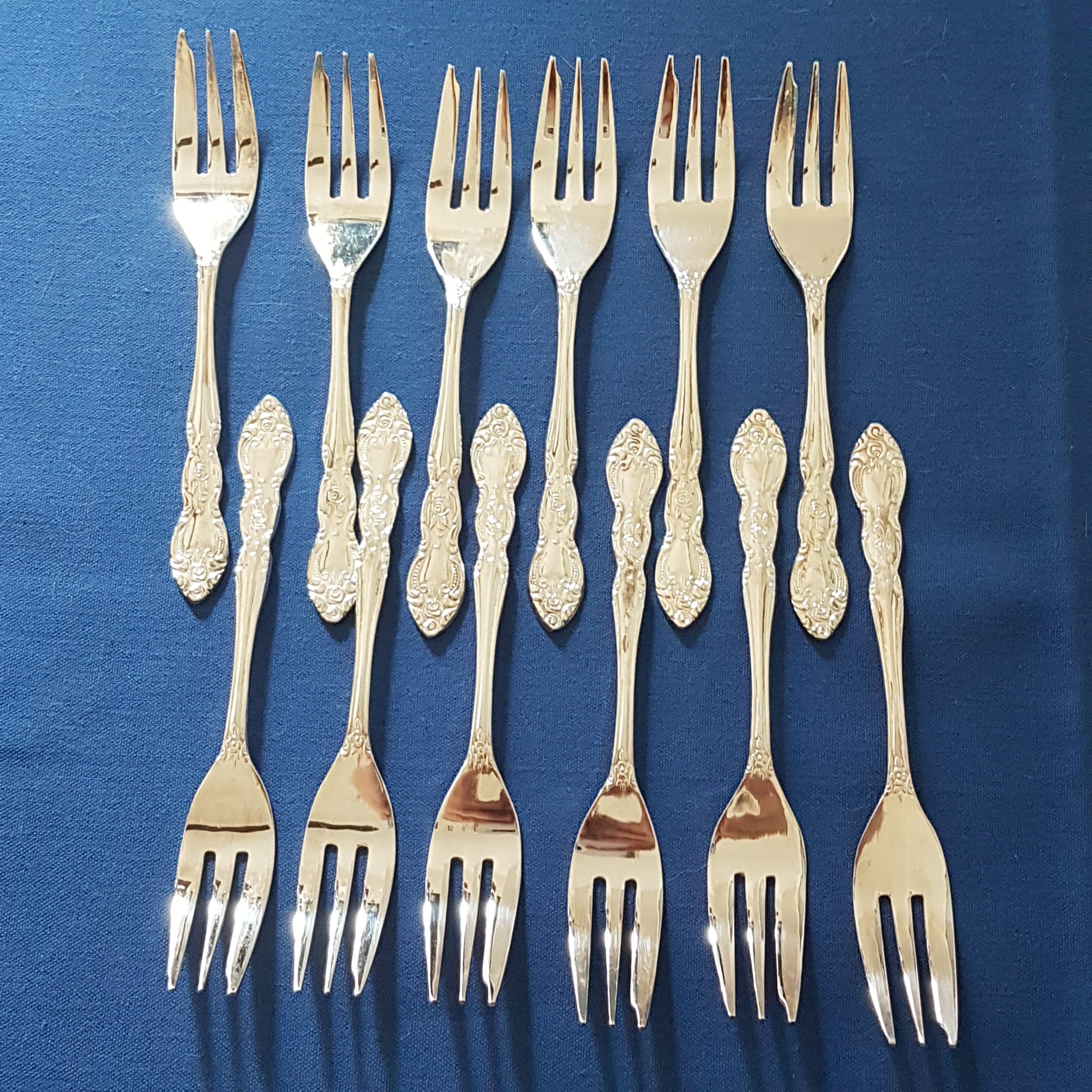 12 Vintage Pastry Forks, Dessert Forks, 2 Sets Available