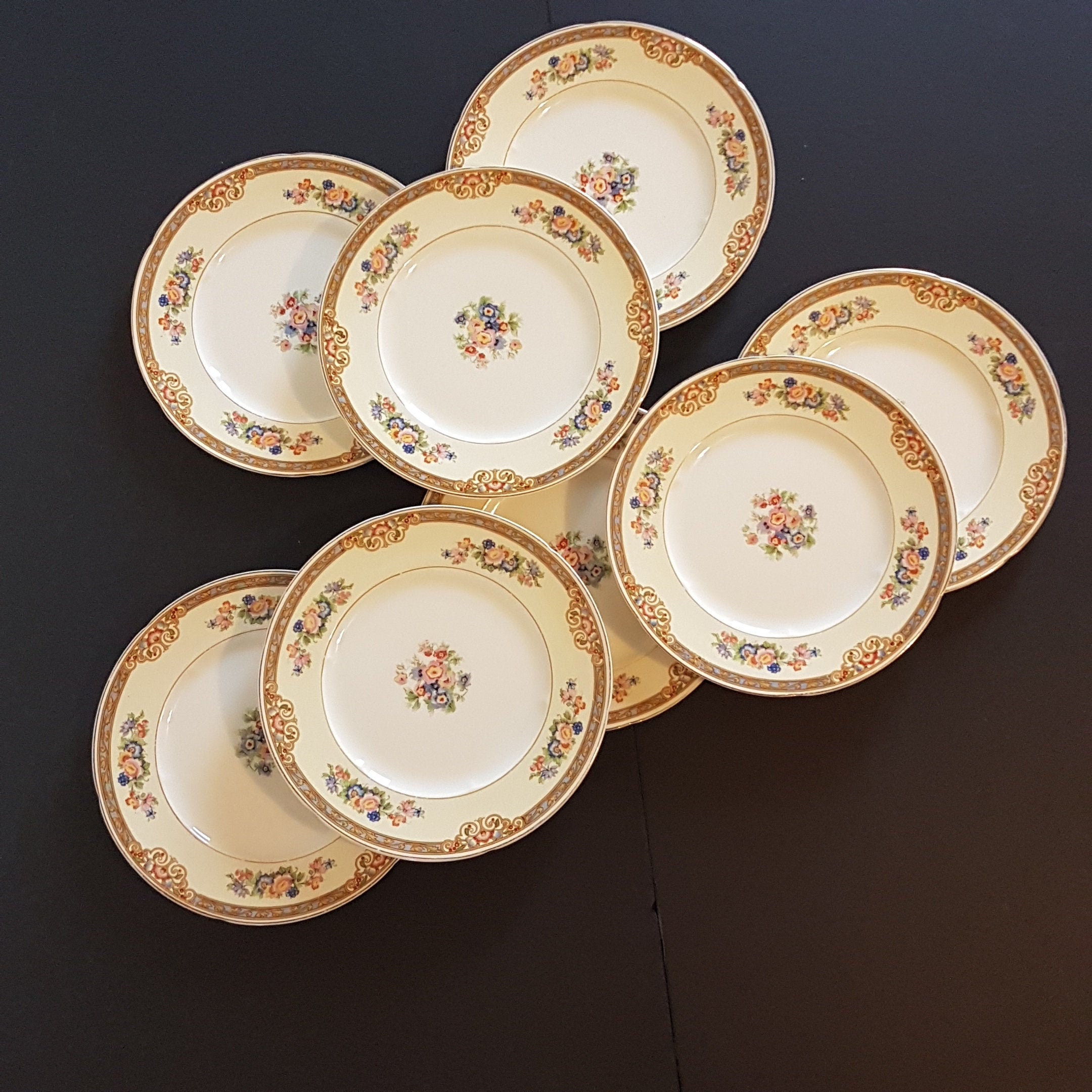 Set of 4 WH Grindley MARJORIE Ivory, Reg No 714550, Side Salad Plates