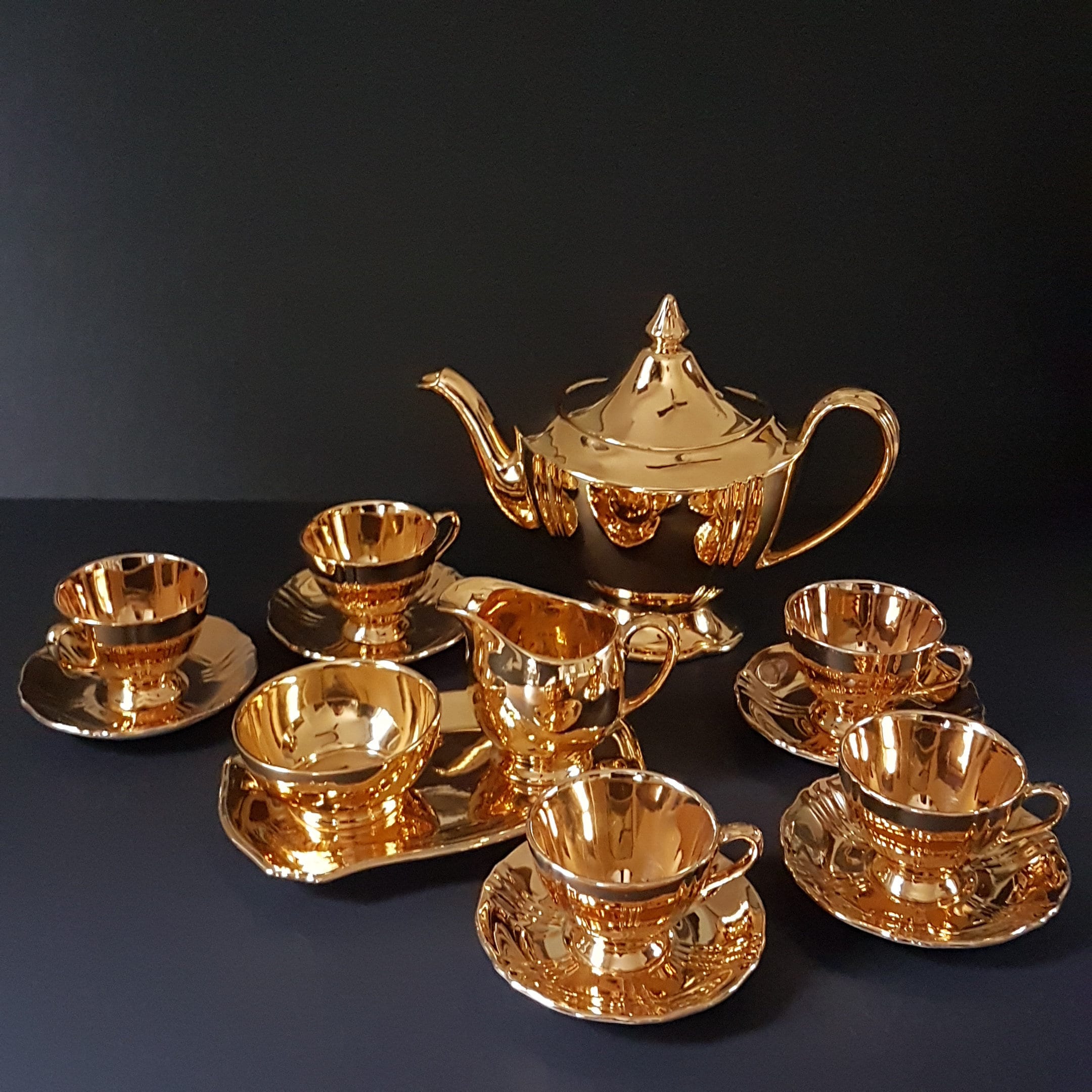 Royal Winton GOLDEN AGE Tea Set for 4 or 5, Teapot, Cream, Sugar