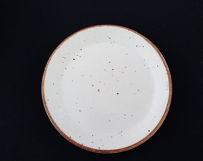 Vintage Stoneware Plates, J G Meakin LIFESTYLE Beige Brown Speckled Side Plates, 6.25 inch, Set of 6, Made in England