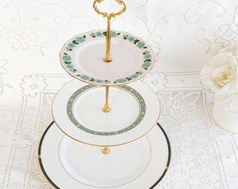 Handmade 3 Tier Bone China Cake Stand Tea Party Dessert Serving Tray