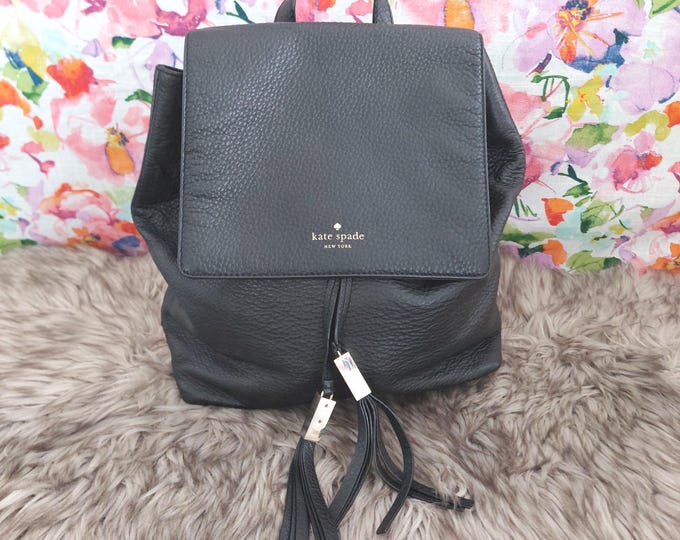 Kate Spade Large Pebbled Leather Drawstring Backpack