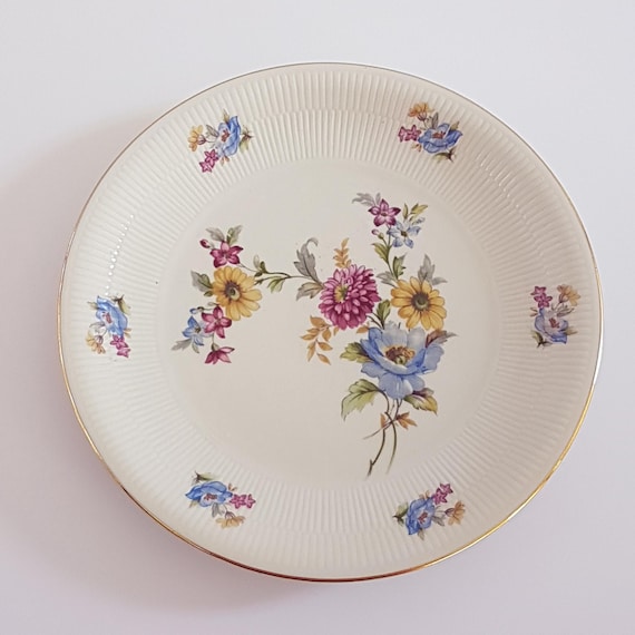 Vintage Schumann Bavaria Porcelain Floral Dessert Plate Set of 6