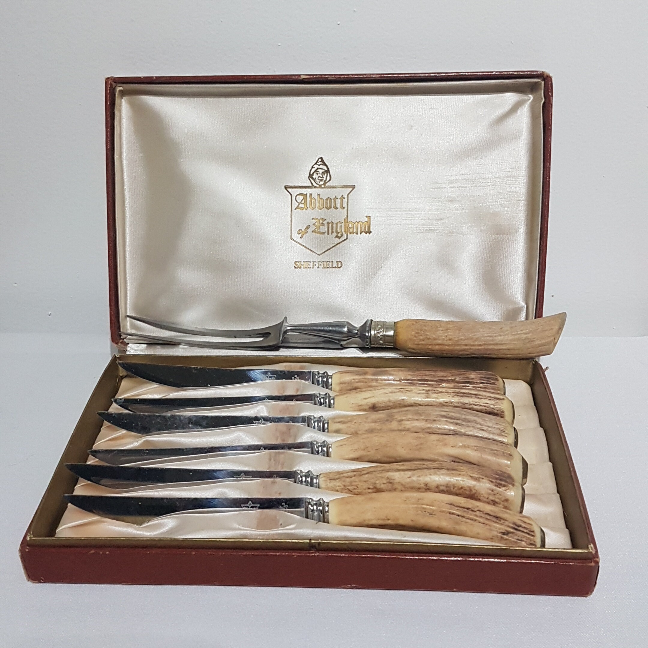 One Genuine Stag/Antler Handle Steak Fork Made In Sheffield England One Genuine Stag/Antler Handle Steak Fork Made In Sheffield England