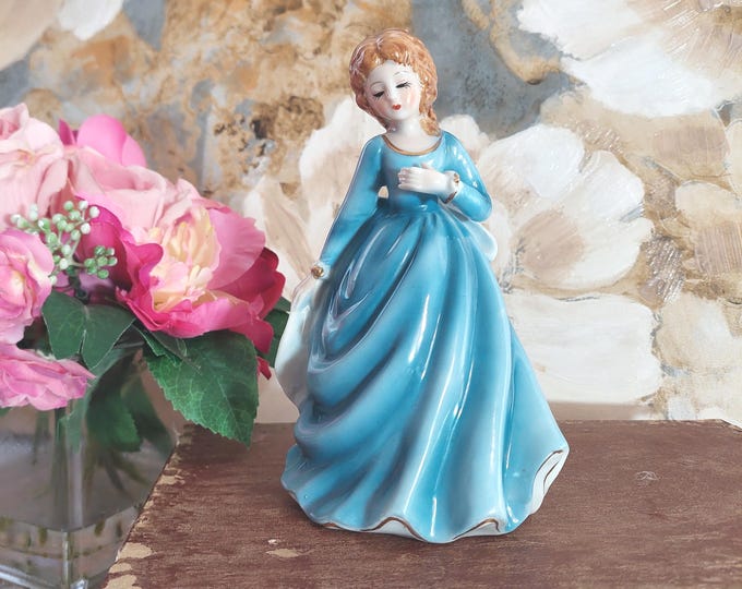 Royal Ascot Figurine Lady in Blue Dress