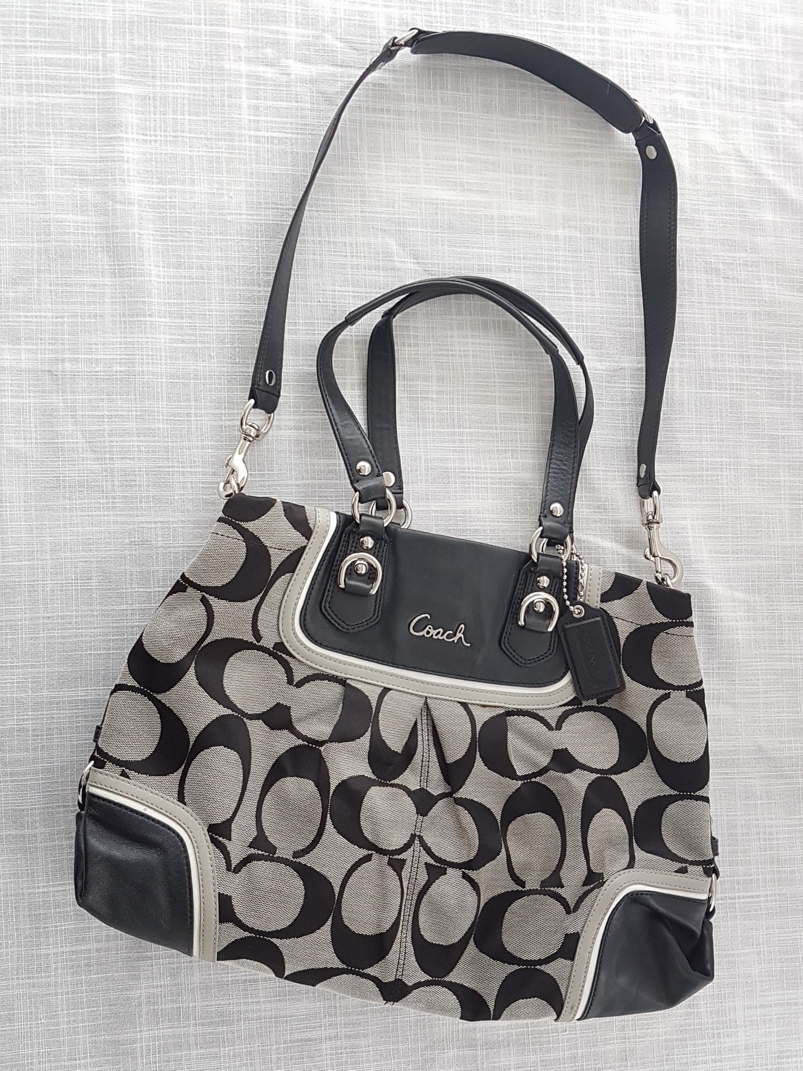 Vintage COACH Signature Ashley Satchel E1294-F17446 with Shoulder