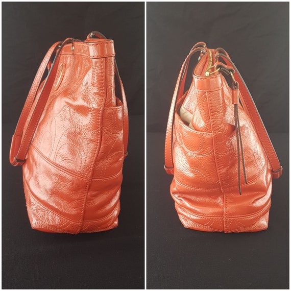 Vintage Coach Orange Leather Satchel Handbag K1295-F19190 - Etsy