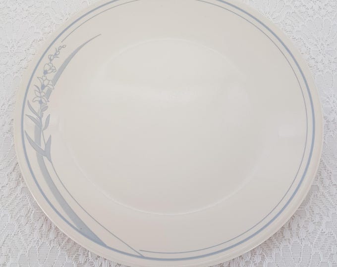 4pc Corelle by Corning Blue Lily on Cream Dinner Plate Set