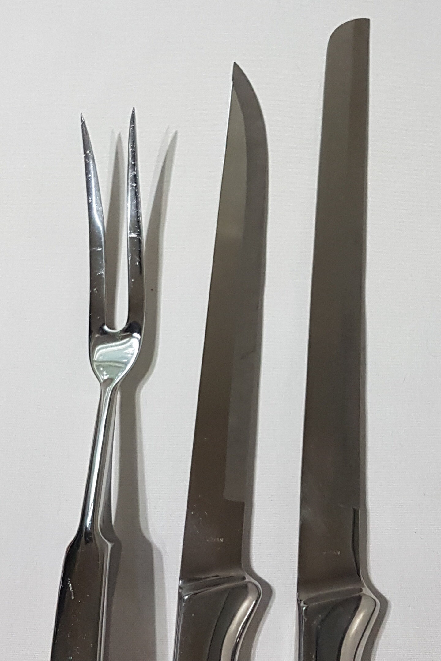 Vintage Stainless Steel Meat Carving Set, Boxed, Mid Century Kitchen