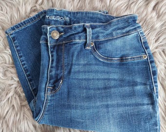 Maurices Women's Blue Jeans Waist 32 Mid-Rise Denim Pants