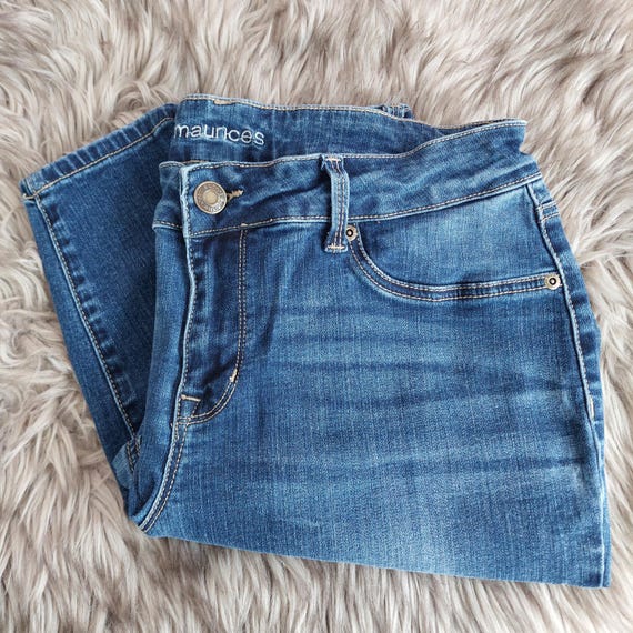 Maurices Women's Blue Jeans Waist 32 Mid-Rise Denim Pants