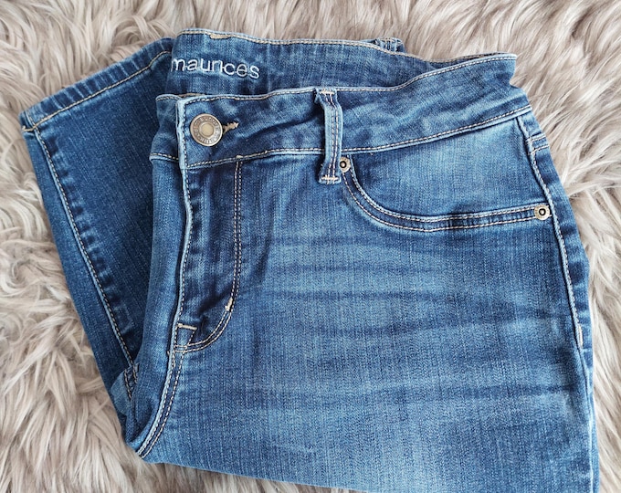 Maurices Women's Blue Jeans Waist 32 Mid-Rise Denim Pants