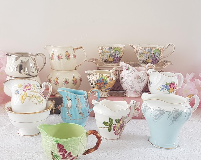 CHOICE of Vintage Cream and Sugar Bowls, Made in England