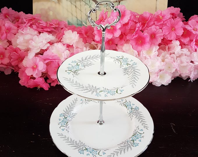 Elegant 2-Tier Bridgerton-Inspired Stand for Tea Parties, Desserts, and Jewelry Display