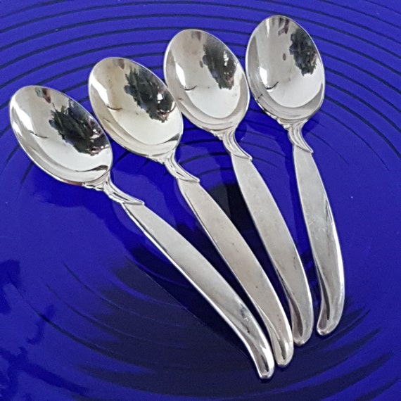 Vintage 1847 Rogers FLAIR Silver Plate Teaspoons, Set of 4, Two Sets Available