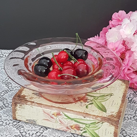 Vintage Fostoria Fairfax Pink Depression Glass Console Bowl Line 2375 Collectible Serving Dish