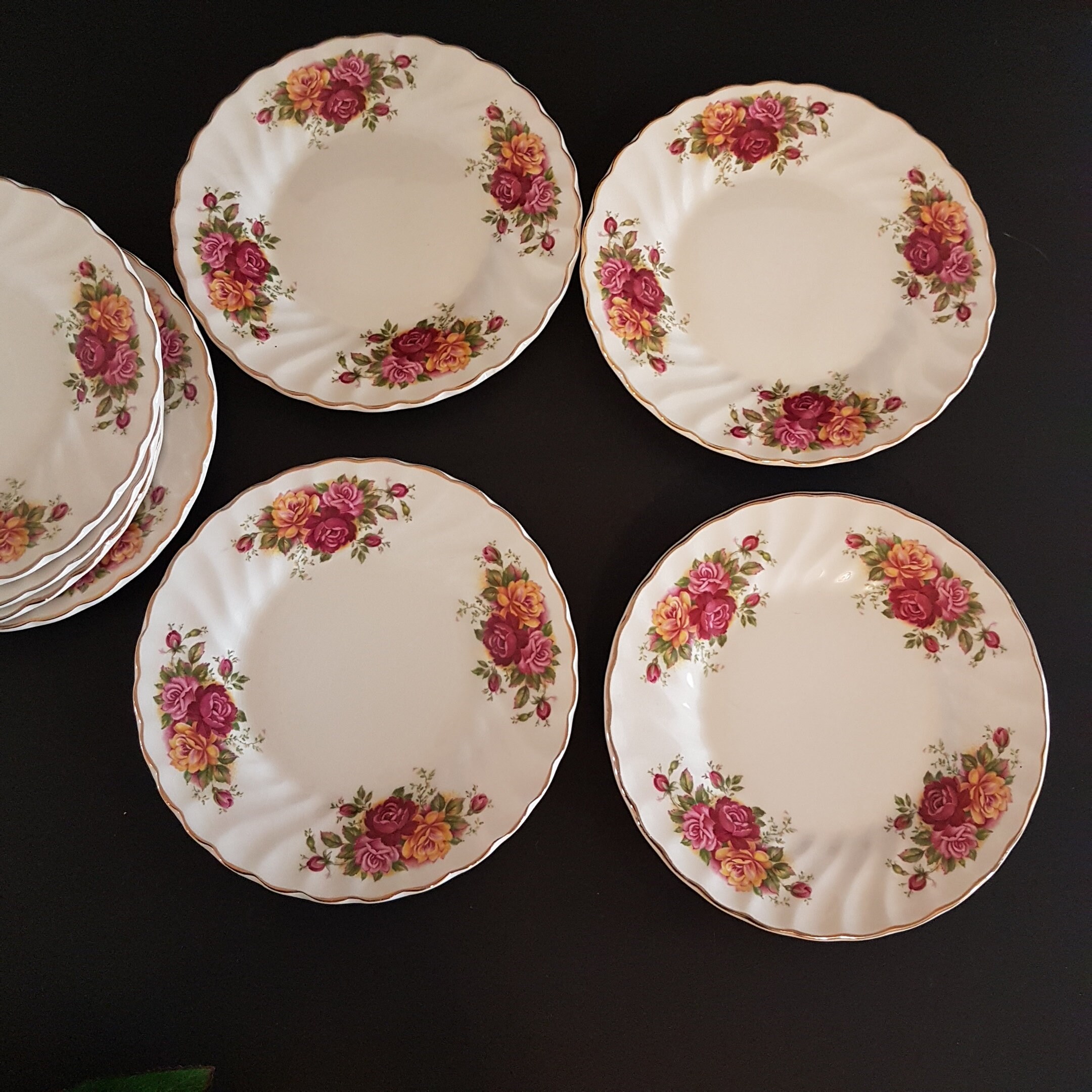 Myott ROSE GARDEN Dessert Plates Set of 4 Vintage Ironstone Etsy