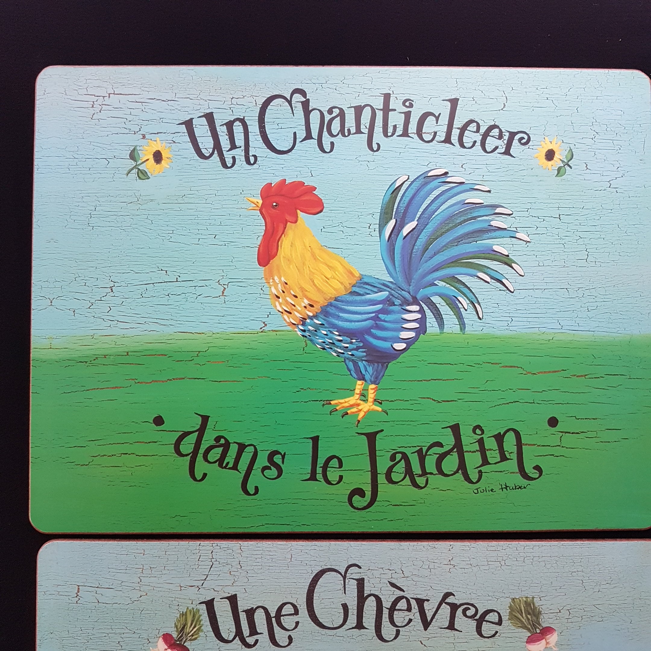 Vintage Pimpernel Placemats DANS LE JARDIN, Julie Huber, 15 X 11, Set of 4