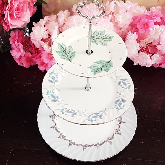 3-Tier Bone China Cake Stand Party Decor Tiered Dessert Display