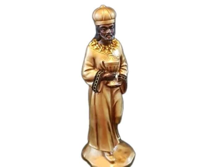 Vintage Christmas Wise Man Figurine: Mid Century Tabletop Decor, Made in Japan