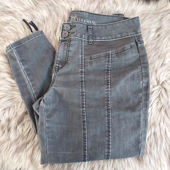 Simply Vera Wang Pull-On Black Jeans Women's Size 14 Stretch Denim Pants