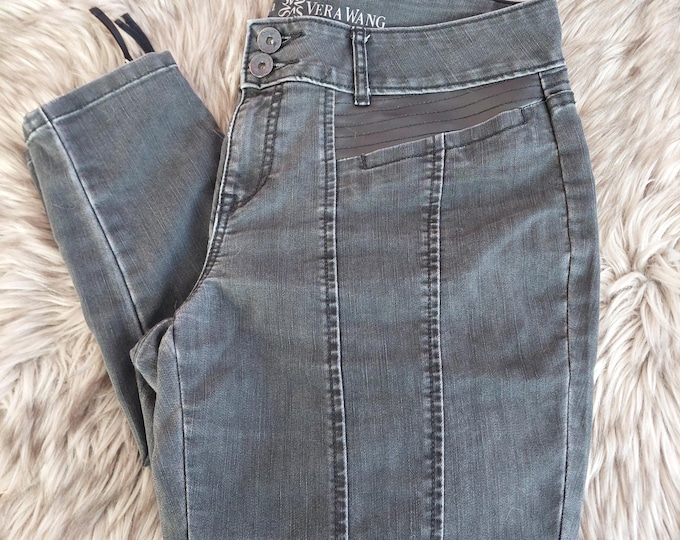 Simply Vera Wang Pull-On Black Jeans Women's Size 14 Stretch Denim Pants