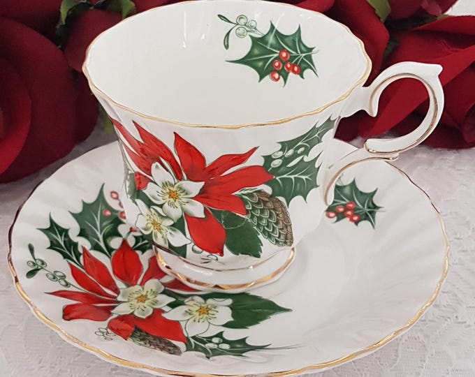 Christmas Cup and Saucer English Bone China Tea Cup with Gift Options