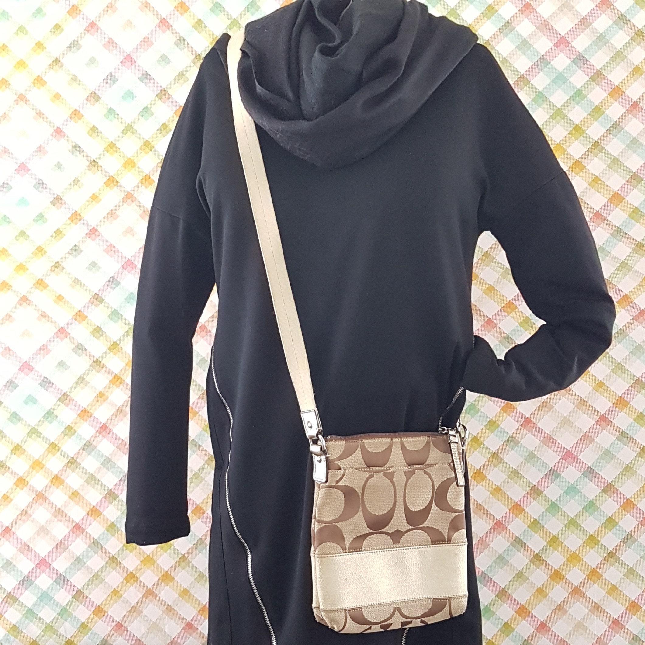 Vintage COACH Monogram Crossbody Bag