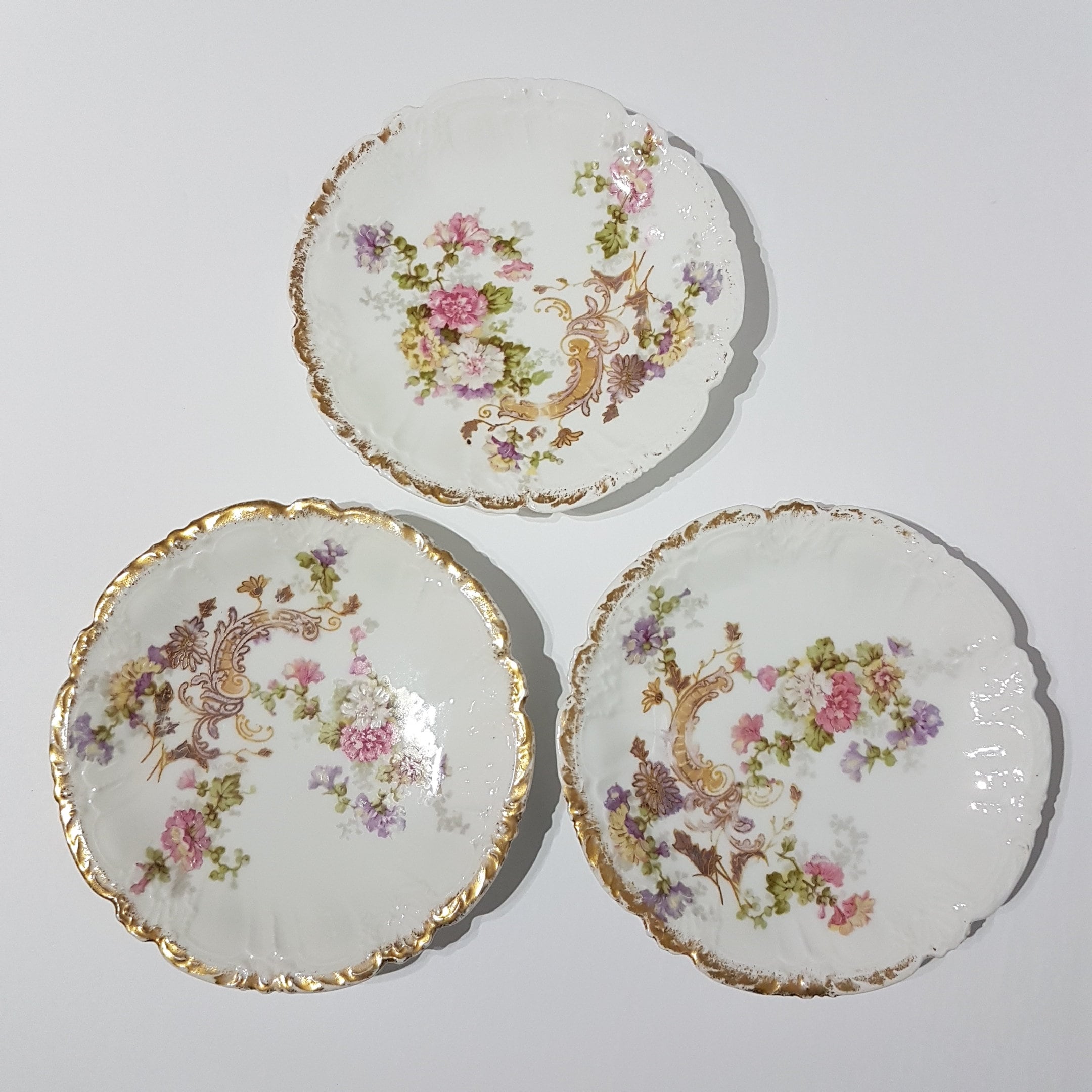 ANTIQUE Limoges Side Plates, Set of 7 Limoges France Plates, 18951927