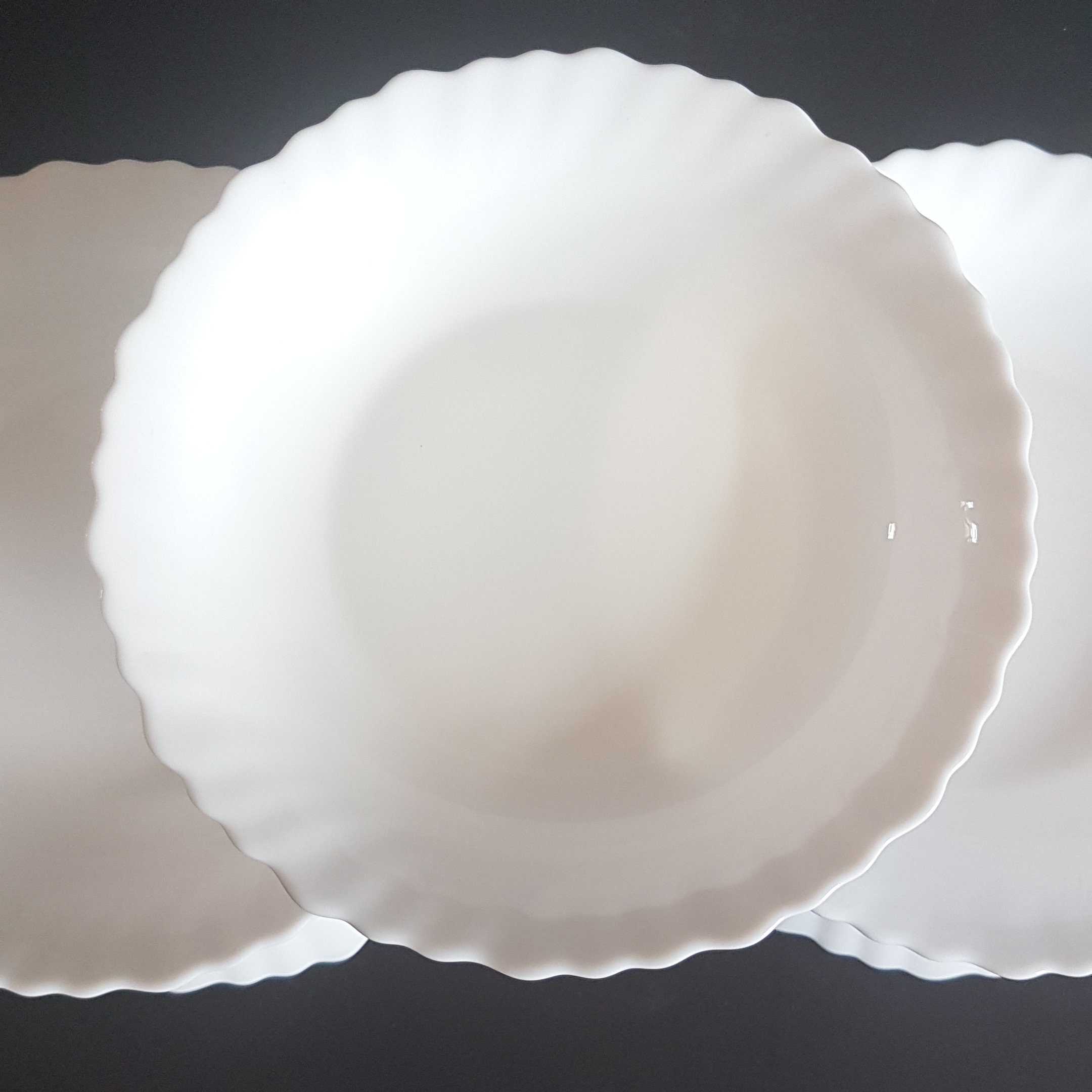 Arcopal Trianon White Milk Glass, Soup Cereal Bowl Set of 5, White Milk ...