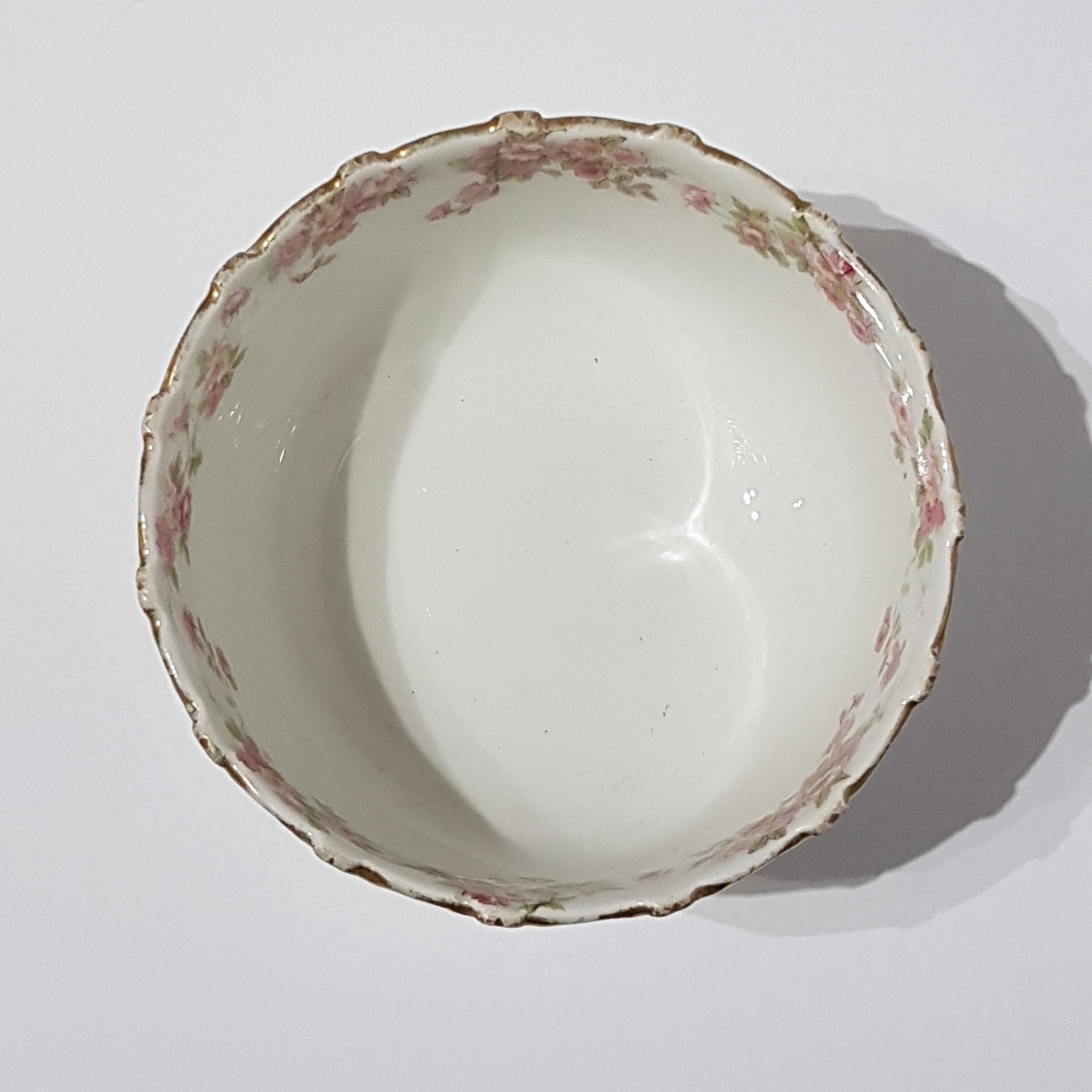 ANTIQUE CH Field Haviland Limoges Footed Bowl, Charles H. Field Limoges