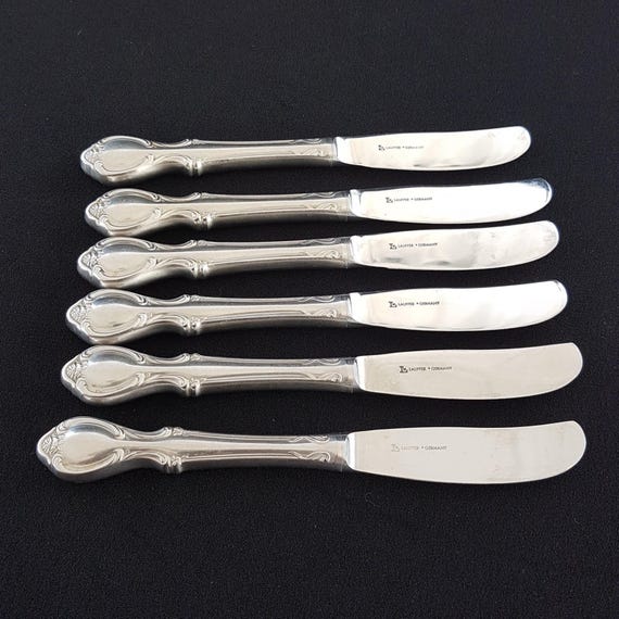 Vintage Lauffer Germany Stainless Steel Butter Spreader, Set of 6