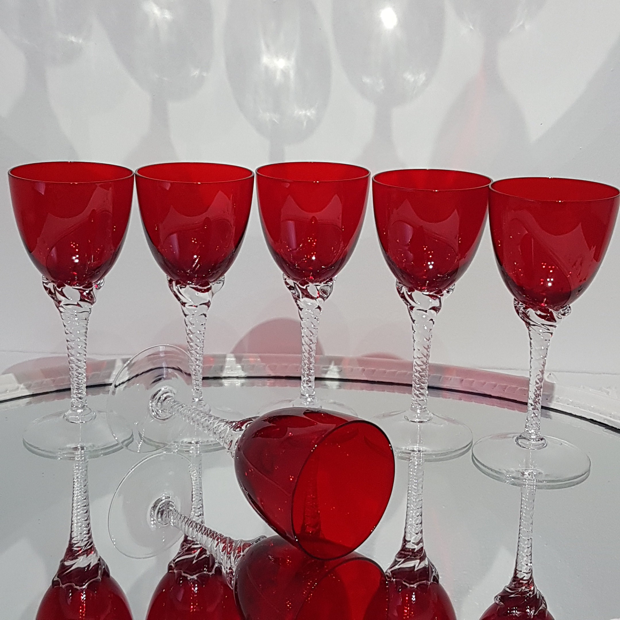 Red Wine Glasses Champagne Glass Wine Glasses Hand Blown Thin Rim,Long –  Clorah