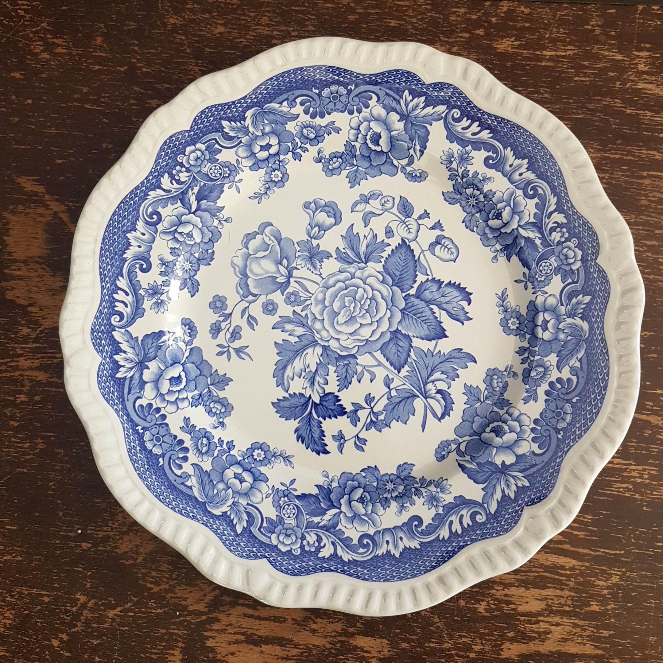 The Spode Blue Room Collection, Regency Series, BRITISH FLOWERS Dinner