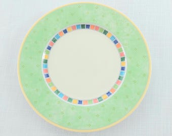 Villeroy Boch Twist Alea Verde Dinner Plates Set of 4 - Green Pattern Porcelain Dinnerware