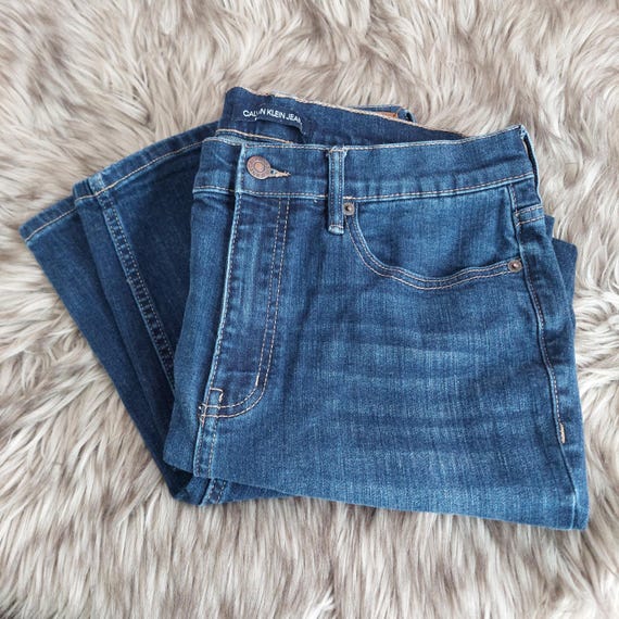 Calvin Klein High-Rise Skinny Jeans Size 12 Designer Denim