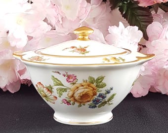 Havilands Rosedale Sugar Bowl With Lid